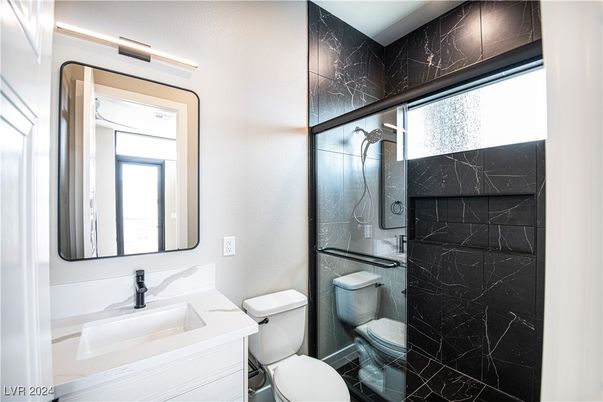 Bathroom, Glass Shower, Interior, Marble Walls