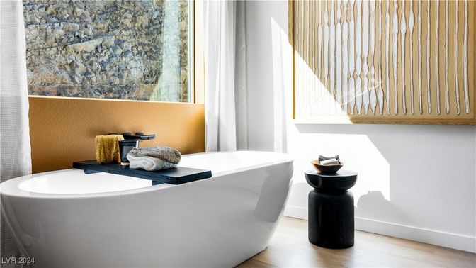 Bathroom, Interior, Wood Texture Flooring