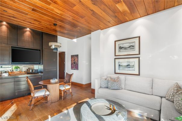Dining room, Interior, Living room, Pendant Lights, Wooden Ceilings, Wood Texture Flooring
