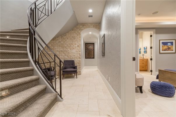 Interior, Recessed Lighting, Stone Walls