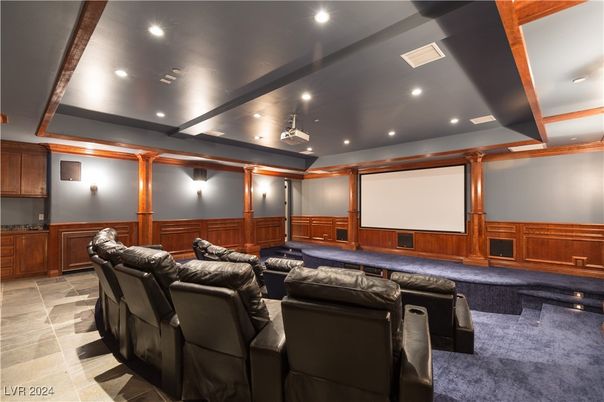 Home Theatre Room, Interior, Projection Screen, Recessed Lighting, Theatre Room