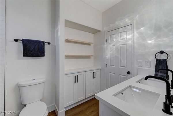 Bathroom, Dual Sink Vanities, Interior, Wood Texture Flooring