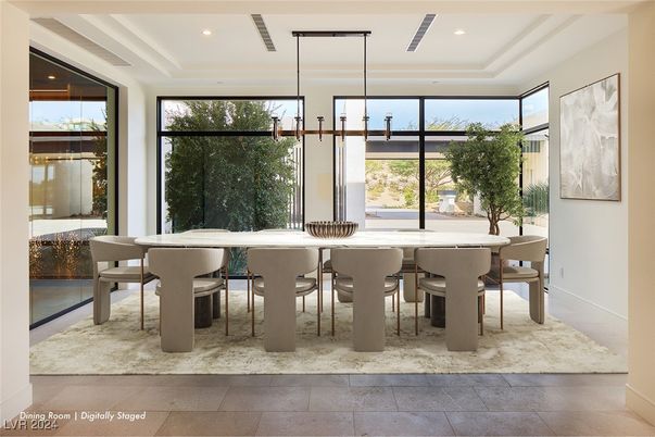 Dining room, Interior, Pendant Lights, Recessed Lighting