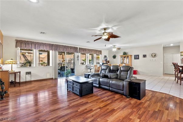 Dining room, Interior, Living room, Recessed Lighting, Wood Texture Flooring