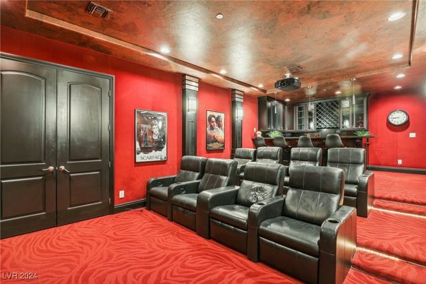 Home Theatre Room, Interior, Projection Screen, Recessed Lighting, Theatre Room