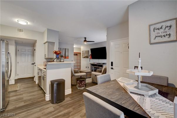 Dining room, Interior, Kitchen, Living room, Wood Texture Flooring
