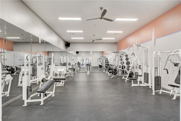 Fitness Equipment, Gym, Interior, Recessed Lighting