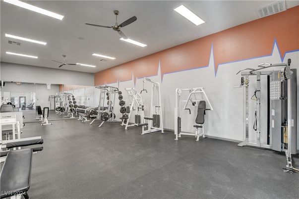 Fitness Equipment, Gym, Interior, Recessed Lighting