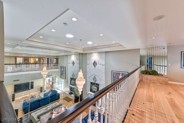 Fireplace, Interior, Pendant Lights, Recessed Lighting, Wood Texture Flooring