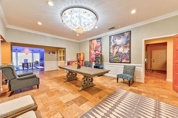 Chandelier, Dining room, Interior, Recessed Lighting