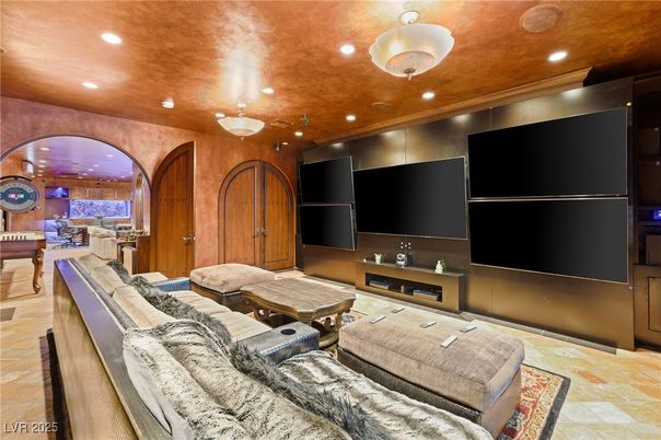 Interior, Living room, Recessed Lighting, Wooden Walls