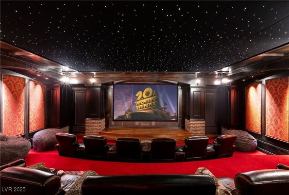 Home Theatre Room, Interior, Projection Screen, Recessed Lighting, Theatre Room