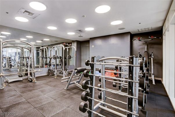 Fitness Equipment, Gym, Interior, Recessed Lighting