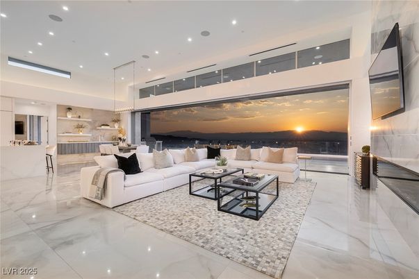 Dining room, Interior, Kitchen, Living room, Marble, Pendant Lights, Recessed Lighting, Water