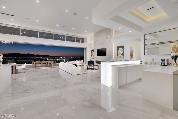 Interior, Living room, Marble, Marble Walls, Recessed Lighting