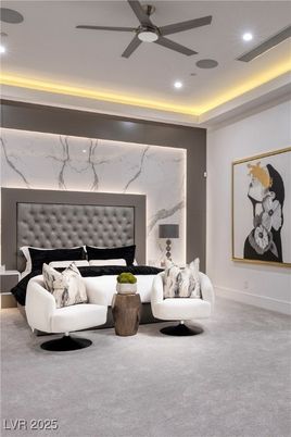 Interior, Living room, Marble Walls, Recessed Lighting