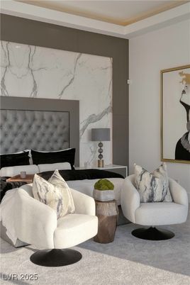 Bedroom, Interior, Marble Walls