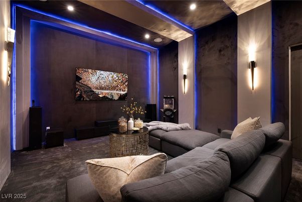 Interior, Living room, Recessed Lighting, Theatre Room