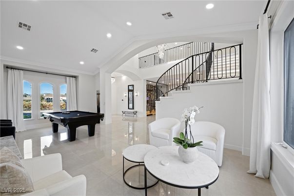 Billiard Table, Game Room, Interior, Recessed Lighting