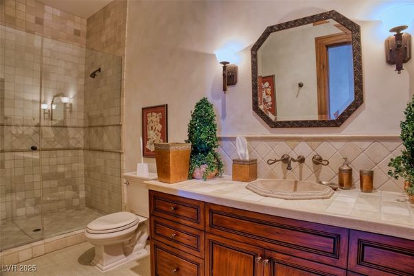 Bathroom, Glass Shower, Interior, Tile Countertops