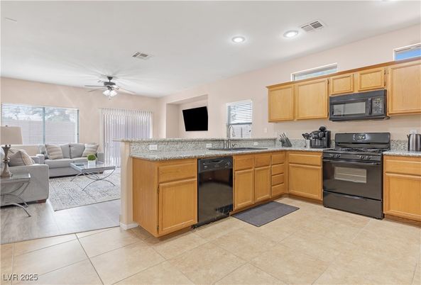 Interior, Kitchen, Living room, Recessed Lighting