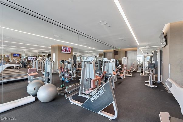 Fitness Equipment, Gym, Interior, Recessed Lighting