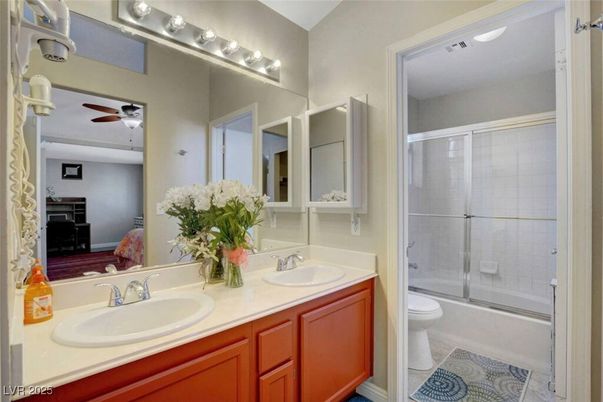 Bathroom, Dual Sink Vanities, Glass Shower, Interior