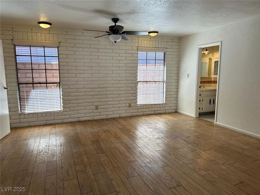 Empty room, Interior, Stone Walls, Wood Texture Flooring