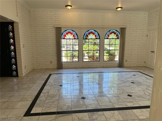 Empty room, Interior, Marble, Stone Walls