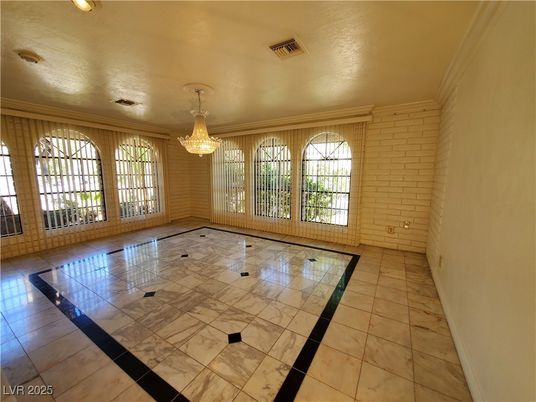 Chandelier, Empty room, Interior, Marble