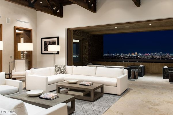 Interior, Living room, Recessed Lighting, Wooden Beams