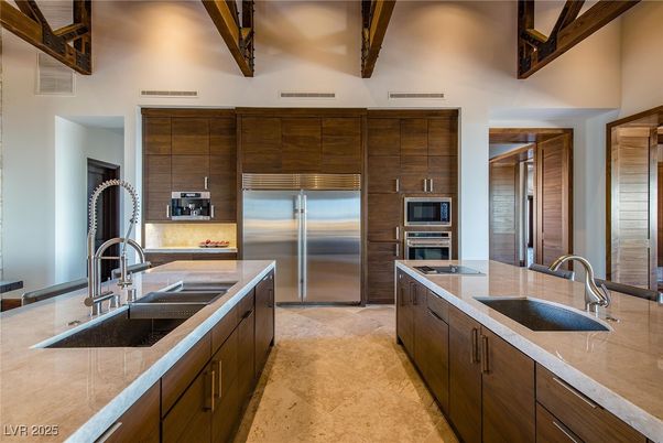 Interior, Kitchen, Stainless Steel Appliances, Wooden Beams