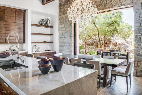 Dining room, Interior, Kitchen, Stone Walls