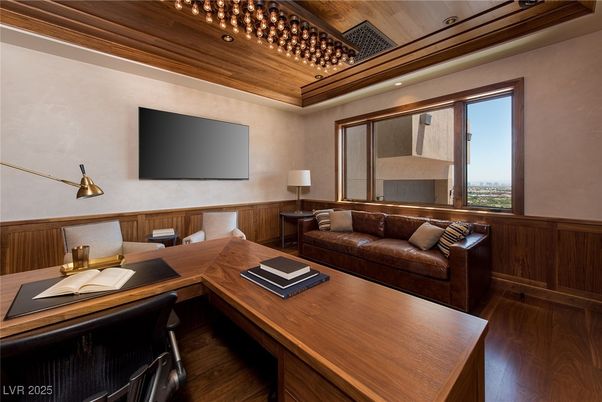 Home Office, Interior, Wooden Ceilings, Wood Texture Flooring