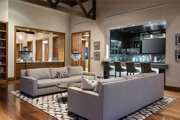 Interior, Kitchen, Living room, Recessed Lighting, Wood Texture Flooring