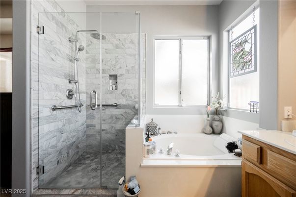 Bathroom, Glass Shower, Interior, Marble Walls