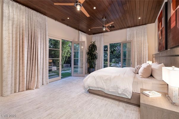 Bedroom, Interior, Recessed Lighting, Wooden Ceilings