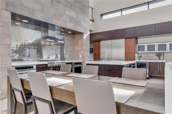 Interior, Kitchen, Stainless Steel Appliances, Stone Walls
