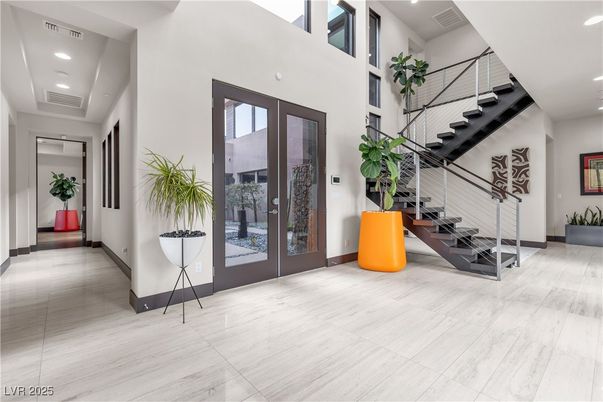 Interior, Marble, Recessed Lighting, Wood Texture Flooring