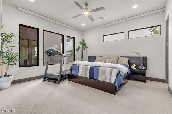 Bedroom, Fitness Equipment, Interior, Recessed Lighting