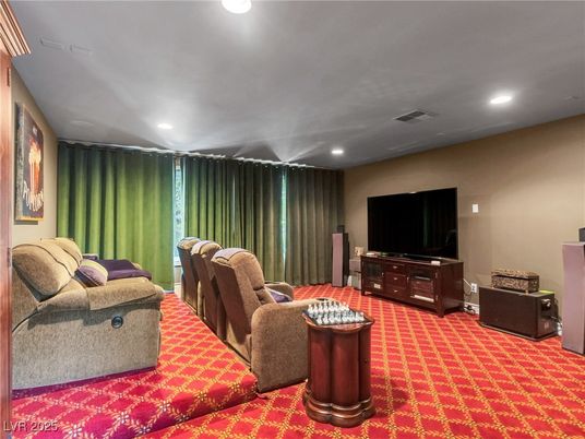 Home Theatre Room, Interior, Projection Screen, Recessed Lighting, Theatre Room