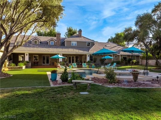 Backyard, Exterior, Facade, Pool, French Provincial
