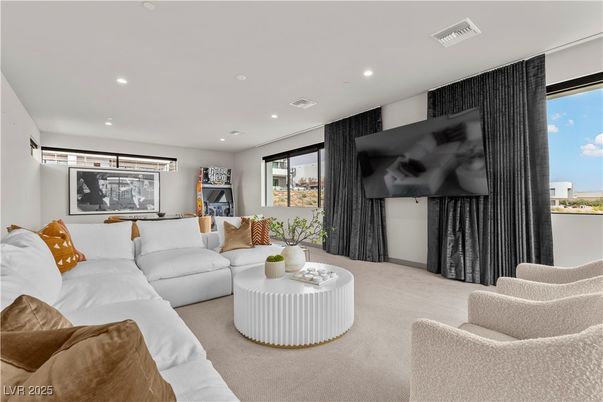 Interior, Living room, Recessed Lighting