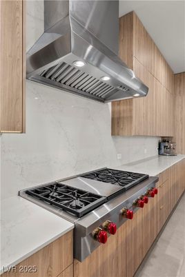 Interior, Kitchen, Marble Walls, Stainless Steel Appliances