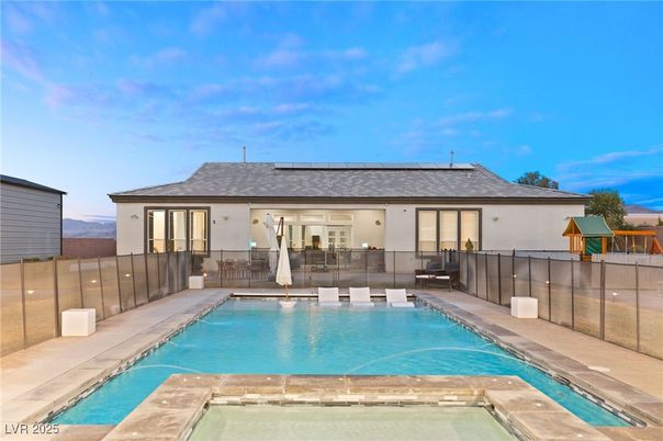 Exterior, Pool, Solar Panels