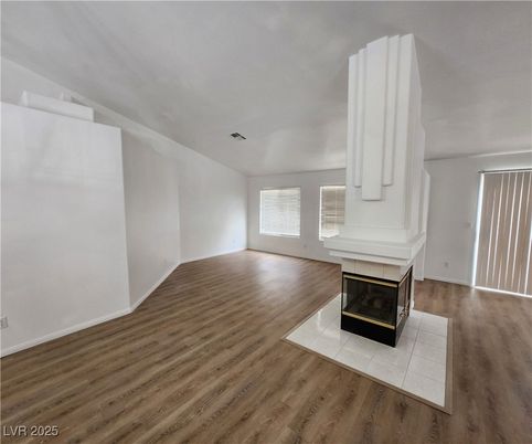 Empty room, Fireplace, Interior, Wood Texture Flooring