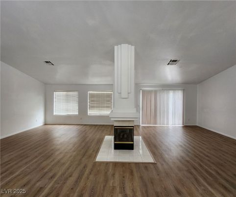 Empty room, Fireplace, Interior, Wood Texture Flooring