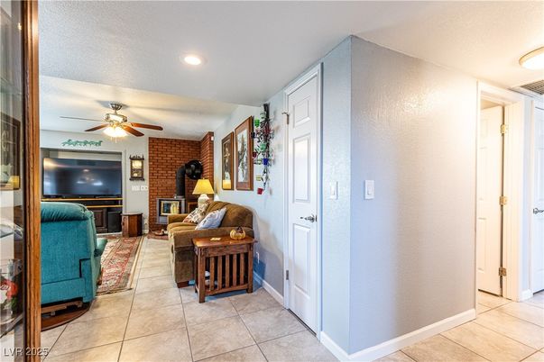 Interior, Living room, Recessed Lighting, Stone Walls