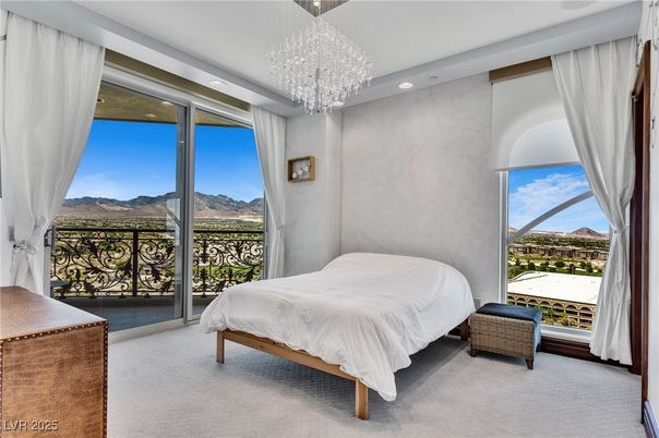 Bedroom, Chandelier, Interior, Recessed Lighting
