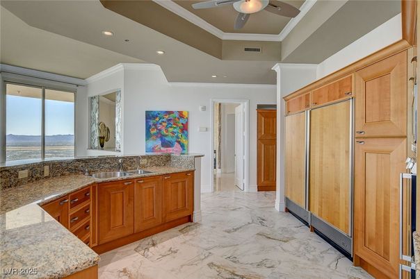 Interior, Kitchen, Marble, Recessed Lighting